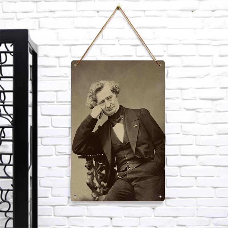 

Vintage Musician Portrait Custom Metal Tin Sign Living Room Study Bar Decorative Wall Art Home Decor Hanging 7.9x11.8In(20x30cm)