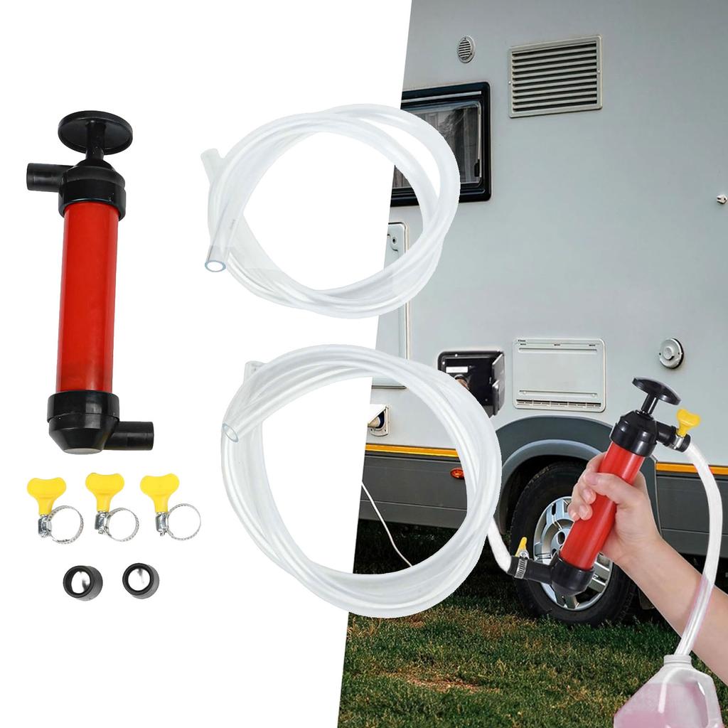 Manuelle Kraftstofftransfer-Ölpumpe mit 39-Zoll-Schlauch, geeignet für Automobil-, Wohnmobil- und Outdoor-Einsatz, leicht und tragbar