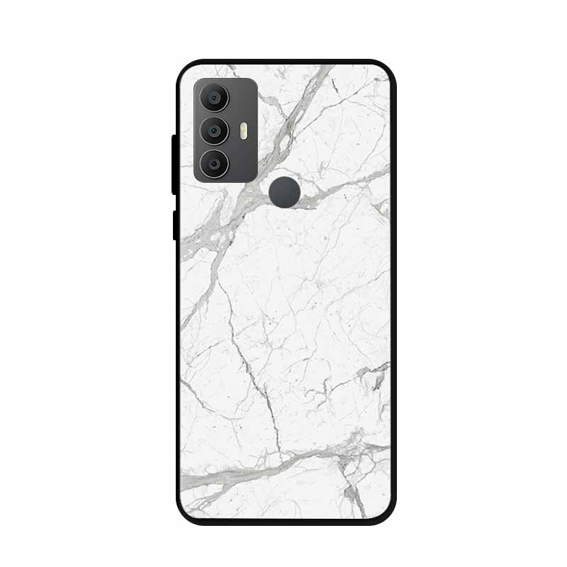 For Alcatel 1V 2021 Case 6002A 6002D 6.52" Marble Silicone TPU Soft Shockproof Phone Case for Alcatel 1V (2021) Covers Coque 1 V