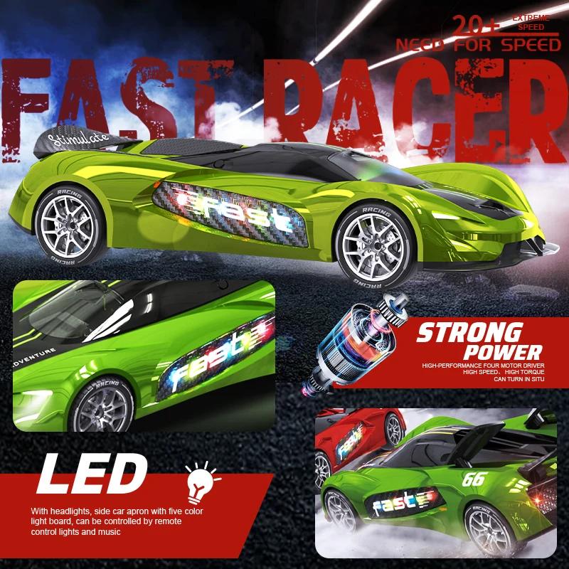 Non-Toxic 20Km/H High-Speed Drift Car Rc Racing 2.4G Remote Control Car Race Electric 4Wd Drive Toy For Children Kids Children Christmas Gifts