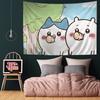Kawaii Usagi Hachiware Cute Chiikawa Cartoon Japanese Anime Tapestry Room Decoration Home Decor Bedroom Wall Hanging Fabric