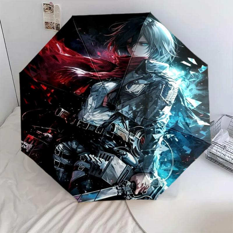 Attack Titan Automatic Umbrella - Suitable Travel Outdoor Portable Umbrella Birthday Gift Daily Essentials