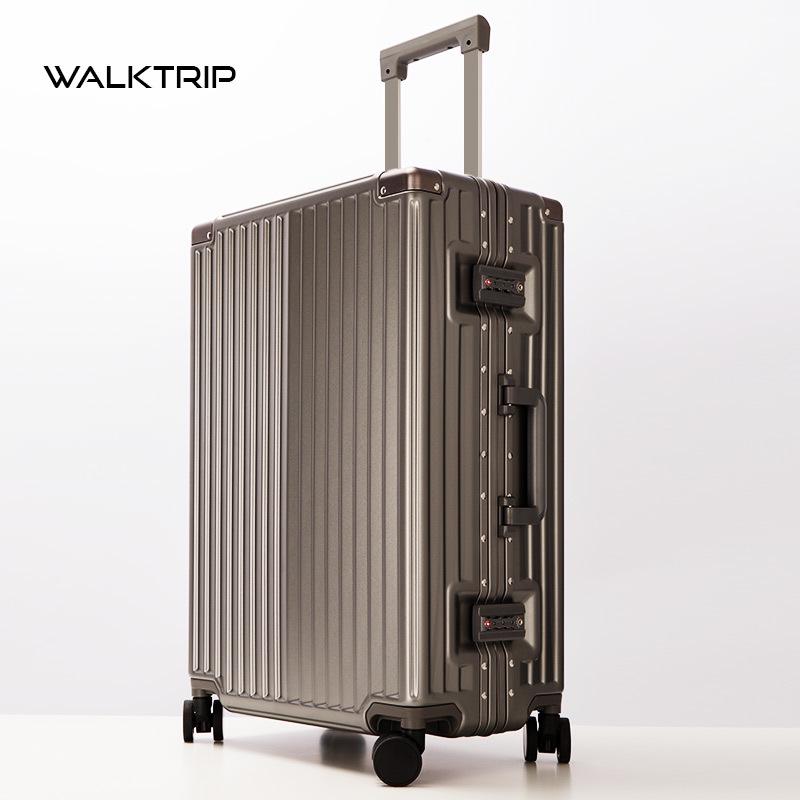 Xingzhi Lv Aluminum Suitcase with Universal Wheels - 20/24/26/28 inch Travel Trolley, Unisex Design