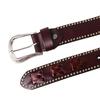 3.8CM Metal Rivet Belt Luxury Designers Men Punk Cowskin Genuine Leather Belt Male Rock Hip Hop Strap Waist