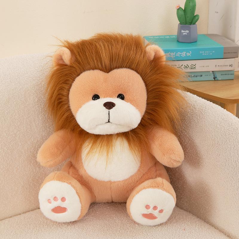 

Simulation lion doll plush toy lion king doll throw pillow rag doll children s birthday gift distribution 25cm