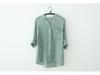 Women's Summer Seven Sleeve Loose Cotton Linen Stand Collar Blouse