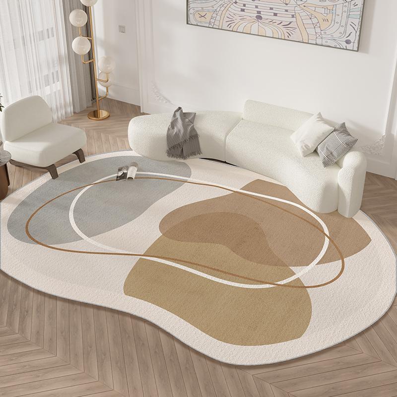Japanese Wabi-Sabi Style Rug Living Room Cream Style Sofa Coffee Table Rug Irregular Large Non-Slip Pad Home Decorating