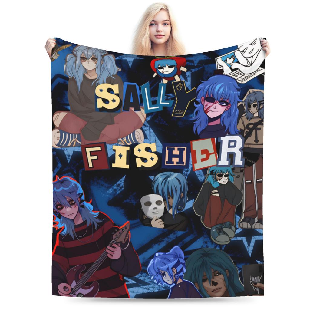 Sally Face Game Anime SF Flannel Blanket Winter Warm Soft Bedding Throws for Boy Girl Couch Bed Pattern Bedspread Sofa Bed Cover