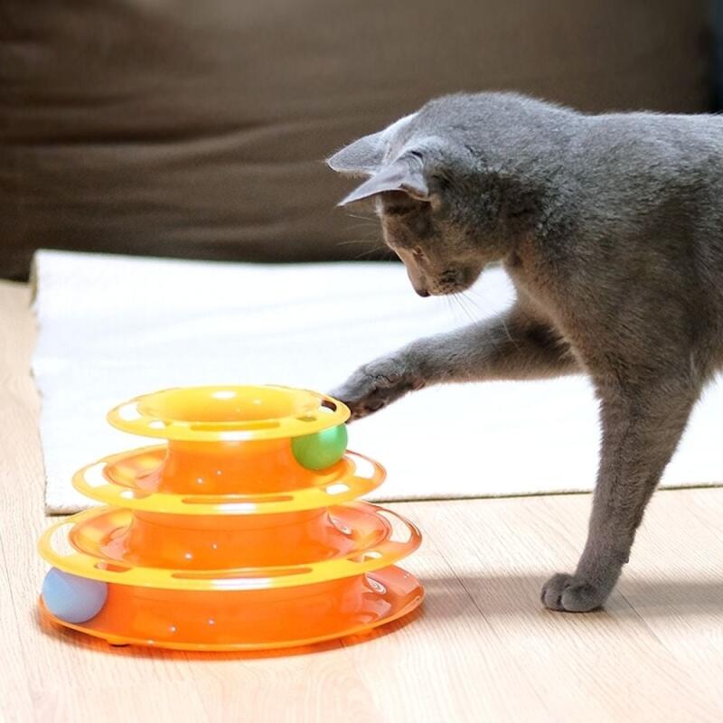 Cat spinning ball toy