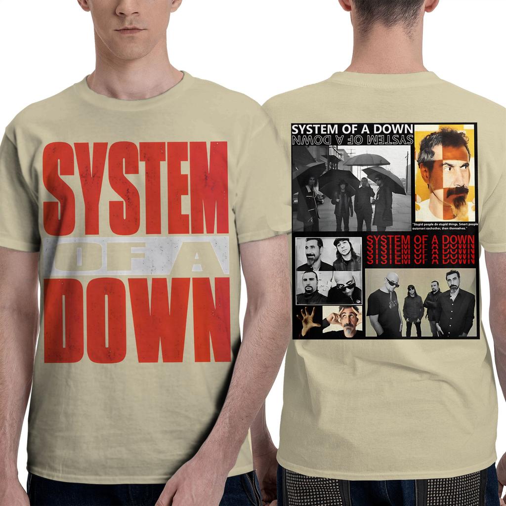 Zabawne koszulki System Of A Down EU i UK Tour 2026 Unisex z okrągłym dekoltem 100% bawełna koszulki z krótkim rękawem koszulka rozmiar ubrania