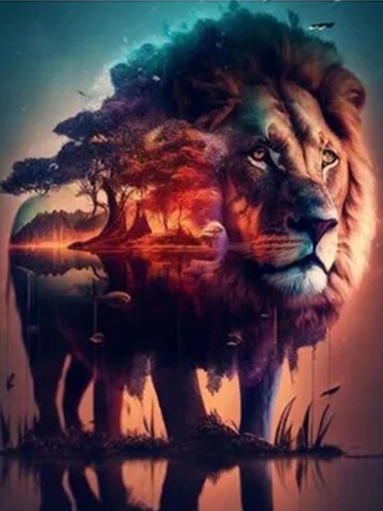 

Новая DIY 5D Алмазная Мозаика Животное Лев Тигр Волк Пейзаж Ювелирные Изделия Вышивка Крестом Узор Украшение Дома Подарок Full Round 20x30CM