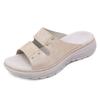 Genuine Leather Sandals For Women Simple Rivets And Sporty Style Large-Size Slippers Women Light And Comfortable Outside Wear