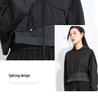 2025 Autumn Two-in-One Hooded Sweatshirt: Spliced Loose Fit with Drawstring - Street Style