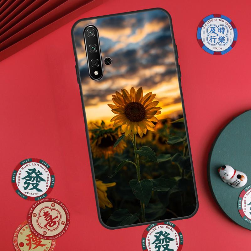 Sunny Sunflower For Huawei Nova Y73 Y72 Y61 Y91 Y90 Y70 Y60 12s 12i 11i 8i 9 10 SE P60 Pro P30 P40 Lite Case