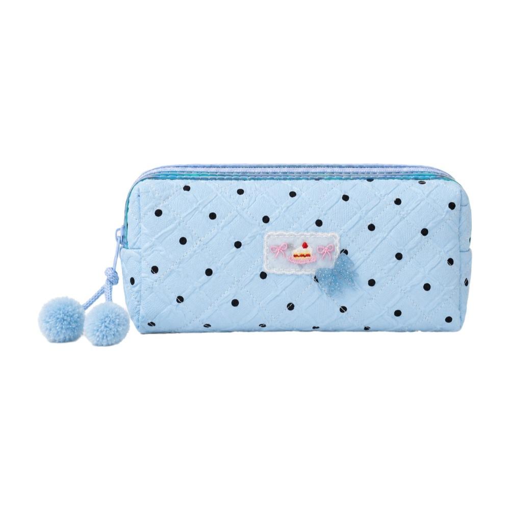 Zipper Closure Pencil Case Quilted Pen Case Fashion School Supply Case Student Supplies