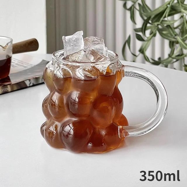 Gjennomsiktig Varmebestandig Glass Kaffekrus Glass Lattekopp Frokostkrus Melk Vann Cocktailglass Kopp Øldrikkeglass