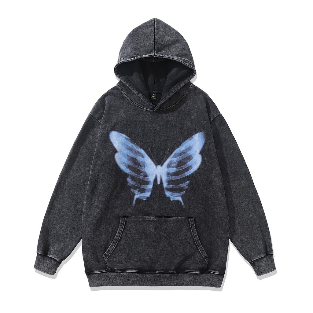 American Street Trendy Brand Y2K Cartoon Print Hoodie Men'S And Women'S Oversize Vintage Style Hoodie