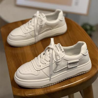 Leather Little White Shoes Women's Soft-soled Women's Shoes Spring and Summer New Versatile Board Shoes Casual Sports Shoes