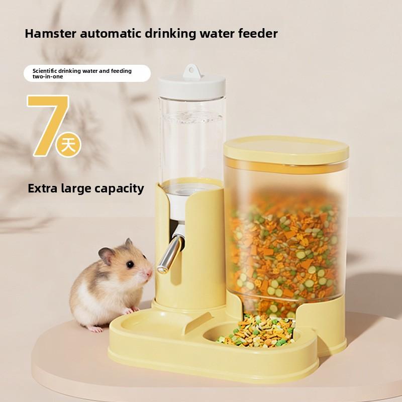 New Hamster Feeding and Water Feeder, Ball Water Bottle, Automatic Drinking Water Two-in-one, Totoro Integrated Feeding Device