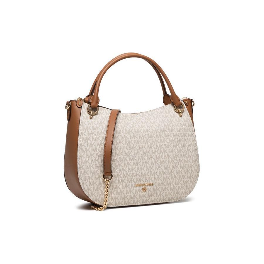 Michael Kors Mk Harper Classic Solid Leather Tote Bag Women Handbags Vanilla Acorn 30H1GRPS3B-VANILLA-ACRN