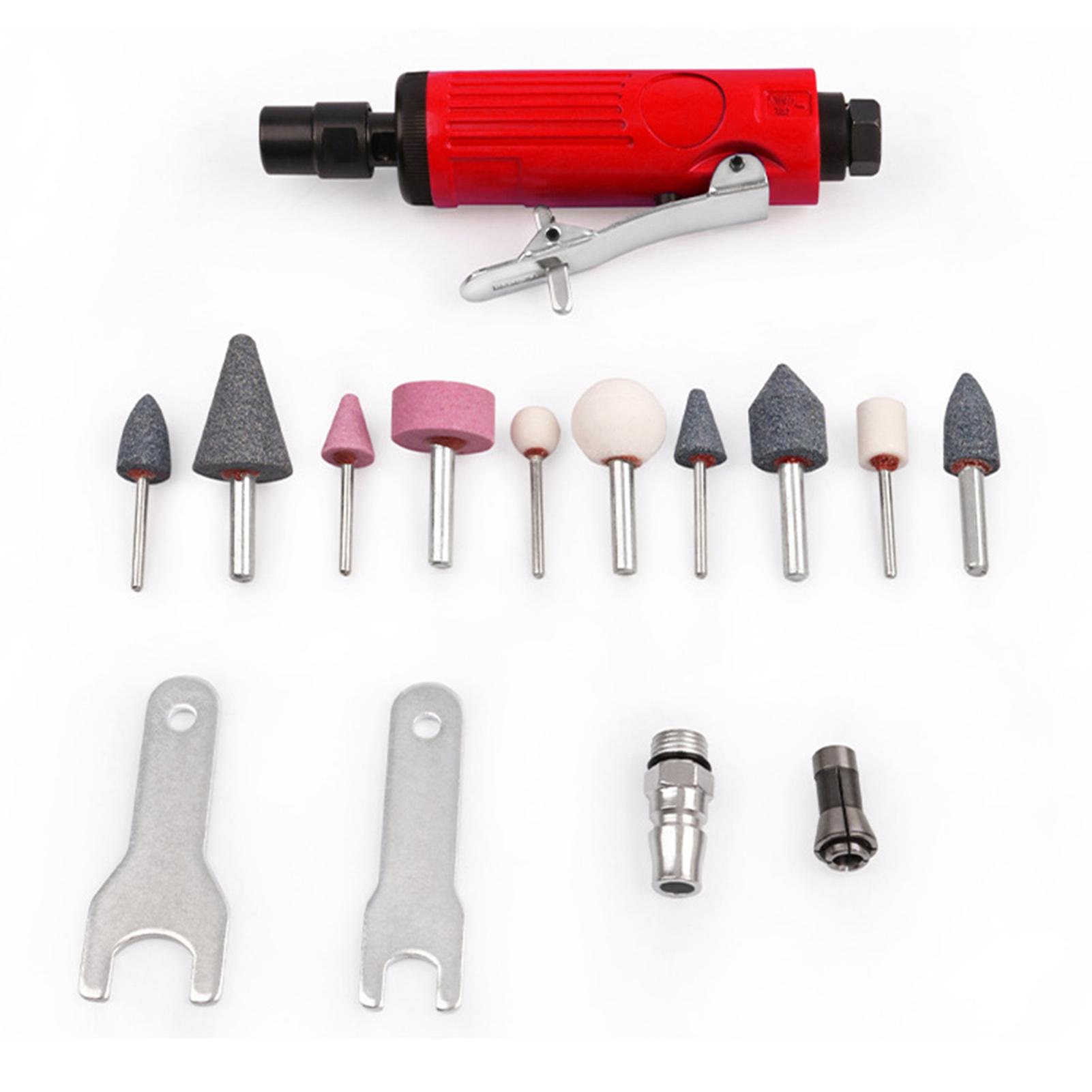 

Комплект мини-шлифовальной машины 14 Пневматическая прямая шлифовальная машина 25000 об/мин для полировки заднего выхлопа с 14 (6мм) чёрный