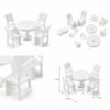 2Set Miniature Table Chair Miniature Self Assembly Miniature Table Set  House Decoration