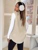 In-Stock Women's Fall/Winter Lapel Button-Up Plush Faux Lambswool Vest Coat - Loose Commuting Style