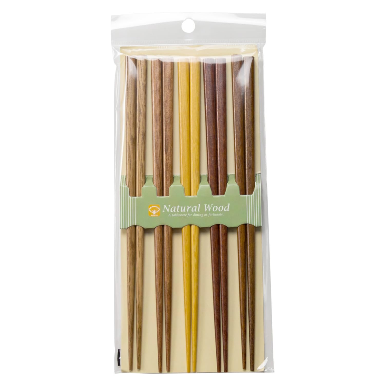 

Asahi Koyo Selected Pack of Made in Natural Chopsticks, 22.5cm, Wood, 5, Japan, Wood, T-34