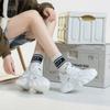 Plateauschuhe Damen neue gebratene Straße höhenverstellbar weich gepolstert lässige Sportschuhe