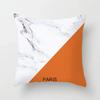 Nordic Orange Pattern Sofa and Bedside Pillow Cover Modern Simple Casual Waist Head Pillow Cushion Cover Pillows Decor Home 45cm