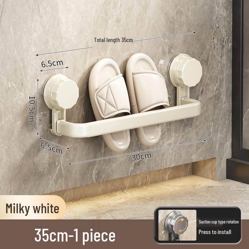 

Улучшенный настенный держатель на присосках для хранения в ванной комнате и подставка для тапочек без сверления