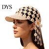 Outdoor Sun Protection Cap Hand Crocheted Sunflower Baseball Cap, Bohemian Tassel Bell Hat, Handmade Knit Cutout Floral Decorative Bowknot Beanie
