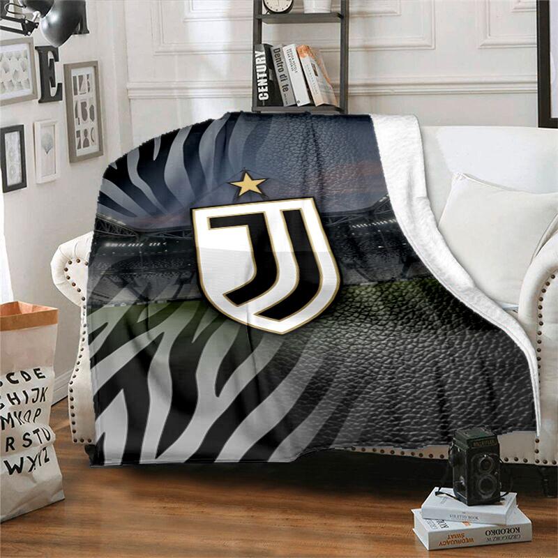 Juventus Football Club Crest Blanket Blanket Home Decor Bedroom Office Rest Blanket Machine Washable