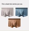 High-End Men's Seamless Boxer Briefs: Light Luxury Satin & Ice Mulberry Silk with Antibacterial Crotch