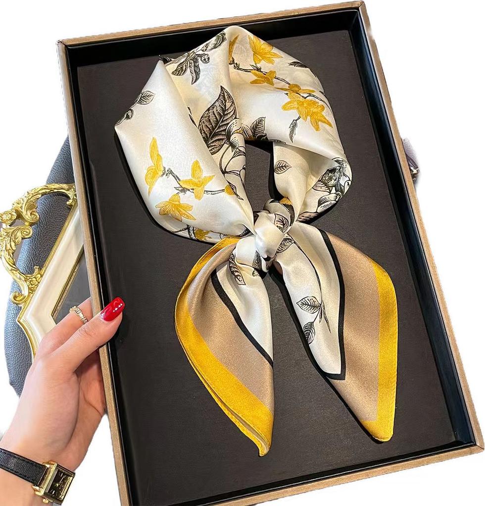 100% Natural Silk Scarf Women Foulard High Quality Square Female Headkerchief Mulberry Luxury Shawl Wraps Hijab Bandana Scarves