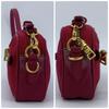 PRADA Shoulder Bag Pochette Crossbody Diagonal Strap Tessuto Nylon Gold Hardware Leather Pink Women's Triangle Logo Plate