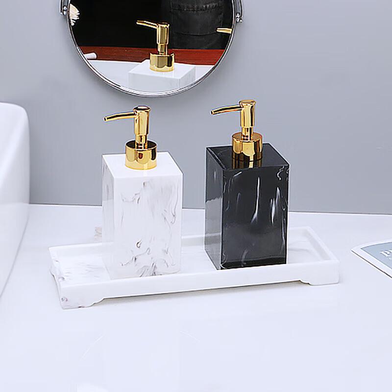 Badezimmer Flüssigseifenspender 3-teiliges Set mit Tablett