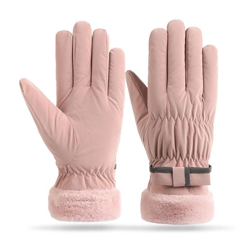 Warm Gloves for Women Plus Velvet Thickened Windproof and Cold Outdoor Cycling Driving Winter Touch Screen Autumn and Winter Gloves