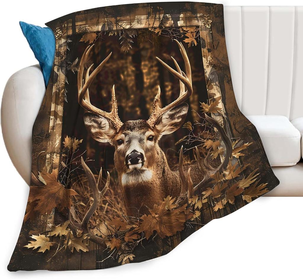 Horse Blanket Cute Horses Flowers Decor Throw Blanket Gifts for Animal Lover Warm Soft Plush Lightweight Fleece Flannel Blanket