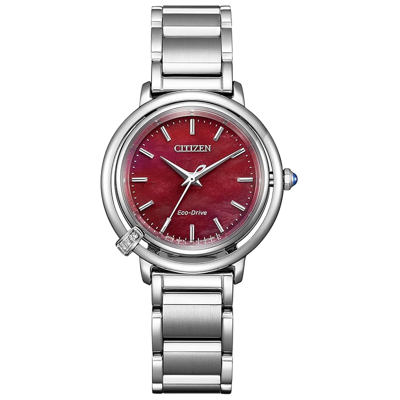 

[Citizen] watch Photovoltaic eco-drive waterproof advertising model With replacement belt red red With diamonds ARCLY Collection EM1090-78X ladies
