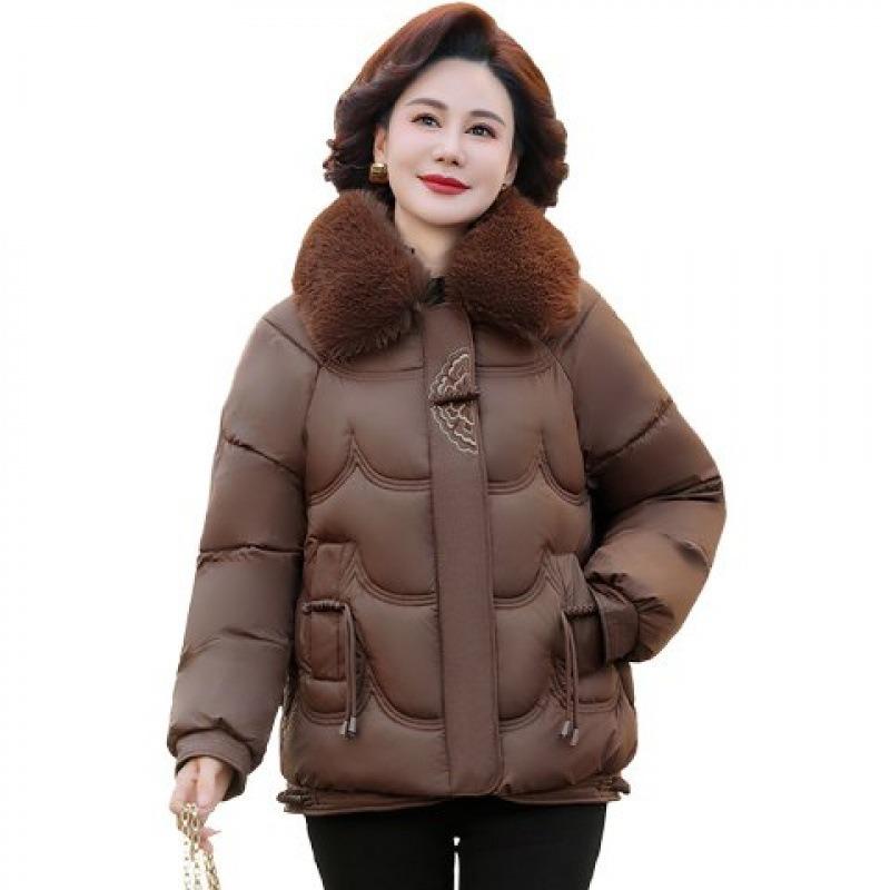 

Pack down cotton-padded clothes for leisure in winter, new cotton-padded clothes, medium and old thickened warm cotton-padded jackets are loose. 5XL [recommended 150-80kg] темно-коричневого