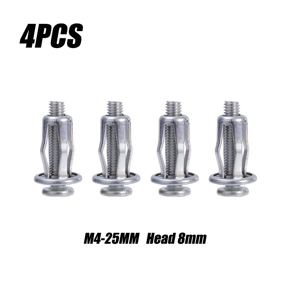 4PCS M4 M5 M6 M8 Petal Rivet Lock Nuts with Screw Fixed License Plate for Car Vehicle Screw Iron Skin Metal Screw Jack Nuts