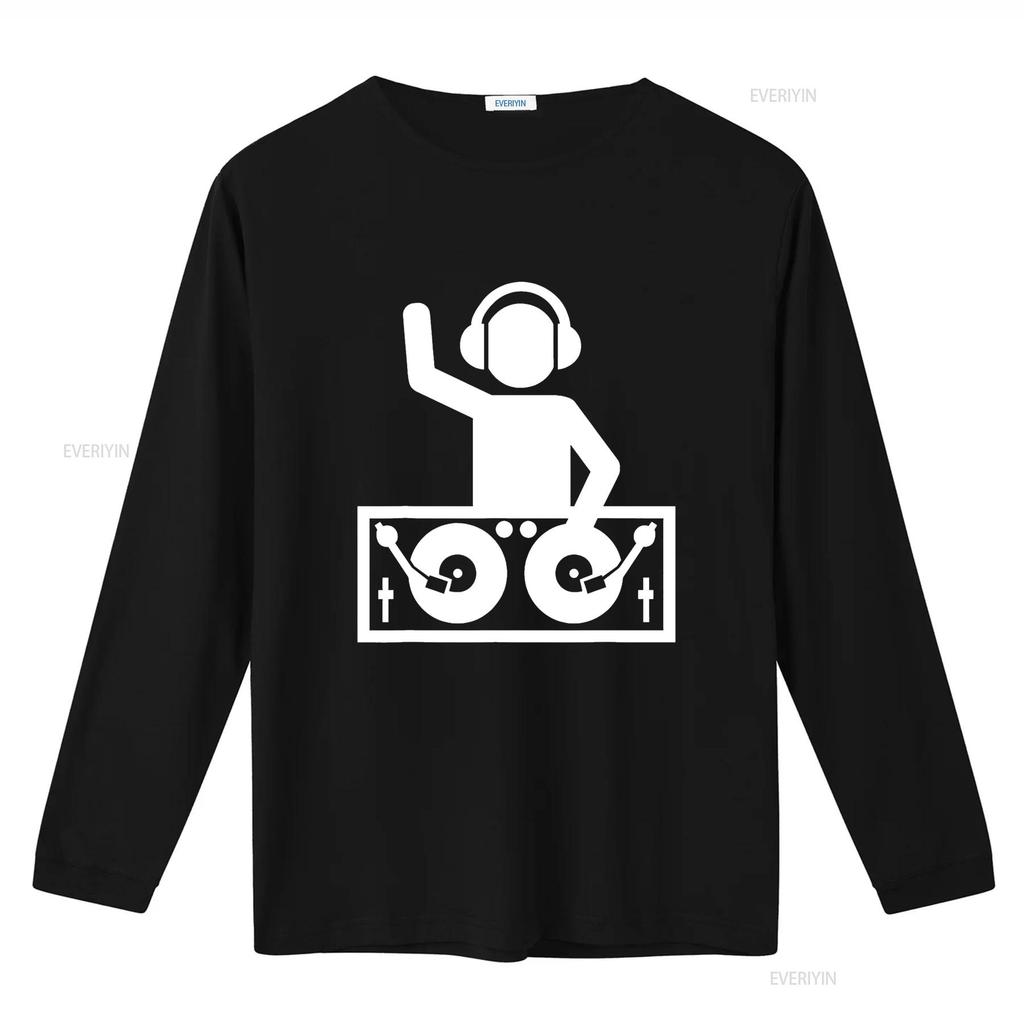 DJ z gramofonami Koszulka vintage Sprana Wygodny Top Do Codziennego Noszenia streetwear moda projektant ubrania Codzienny Miękki