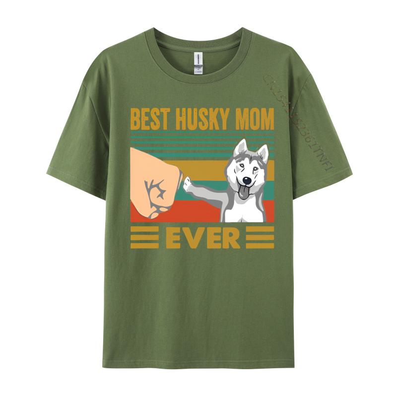 

Male Cheap Preppy Style Tops Shirt Cotton T Shirts Hip Hop Best Husky Mom Ever Funny Husky Owner Tshirt Street Wear T Shirt 4XL