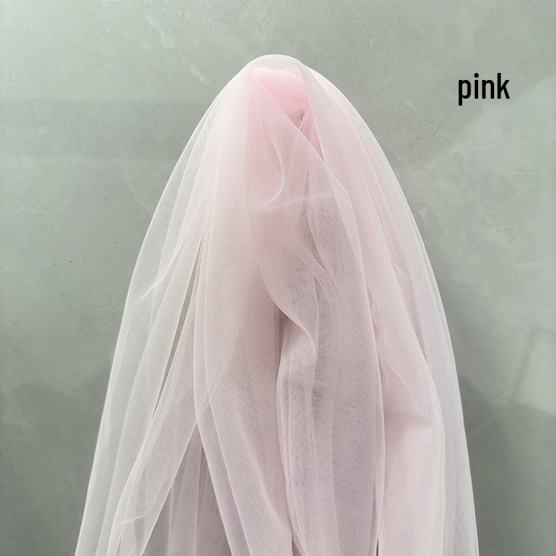 Rosa & Avocado Grün Musselin Vorhang: Tüll im chinesischen Stil für Kindergarten- oder Hochzeitsdekoration