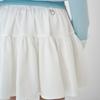Goxo Double Flare Skirt Smile Heart White