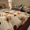 Washed Cotton Bed Four-piece Set Simple Bedding Quilt Cover Bed Sheet Dormitory Three-piece Set