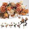 Add a Touch of Elegance with 3 Head Dry Burnt Rose Artificial Flower