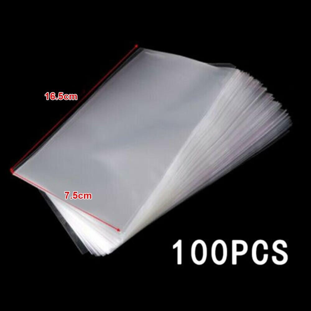 100x Clear Case Paper Money Currency W/ Box Plastic Storage Pocket Sleeves Kit