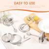 4 Pcs Mason Jar Lid with Honey Dipper Stainless Steel Honey Stirrer Lids Syrup Jam and Molasses Mason Jar Lid for Home Kitchen